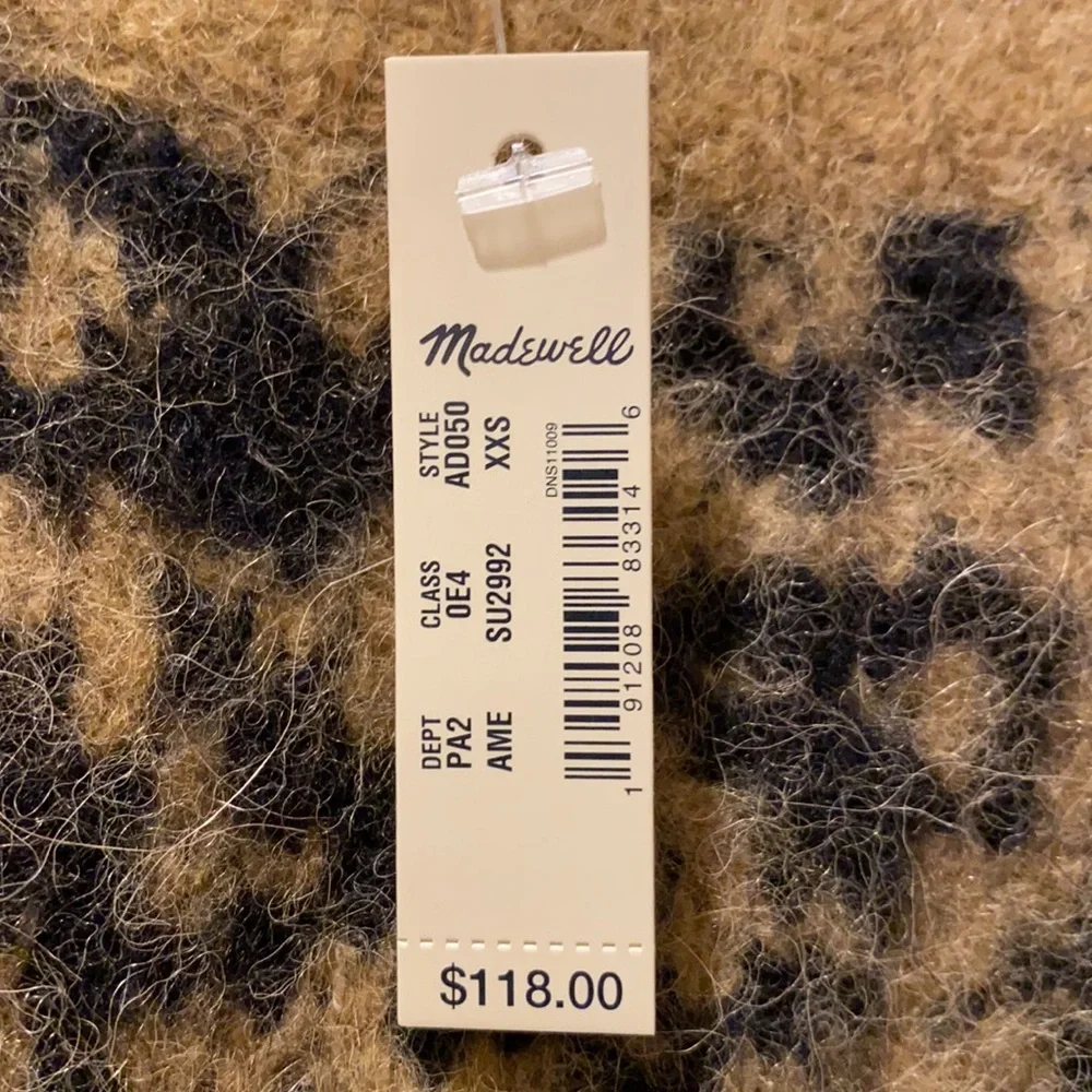 Madewell Pullover Alpaca & Wool Blend Animal Print Sweater NWT - Picture 15 of 16
